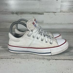 Converse Womens All Star‎ Ox Low Casual Sneaker Optical White Stripes Size 6.5